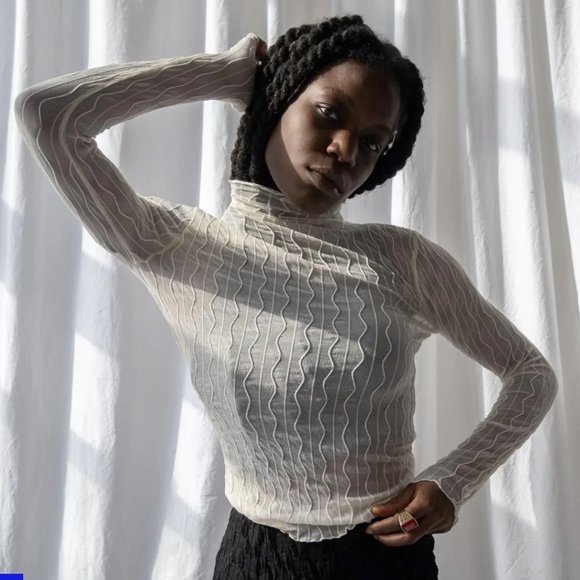 Find Me Now Tops - Find Me Now the label Ross Mockneck Top Cream size L